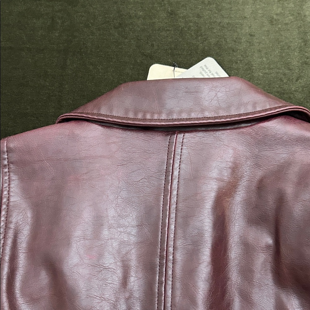 Levi's Women's oxblood color faux leather Jacket - Picture 13 of 15